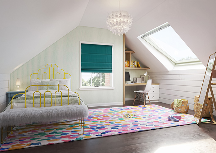 Ultra Luxe Velvet, Deep Teal - Twist&Fit Roman Blind - Image 6